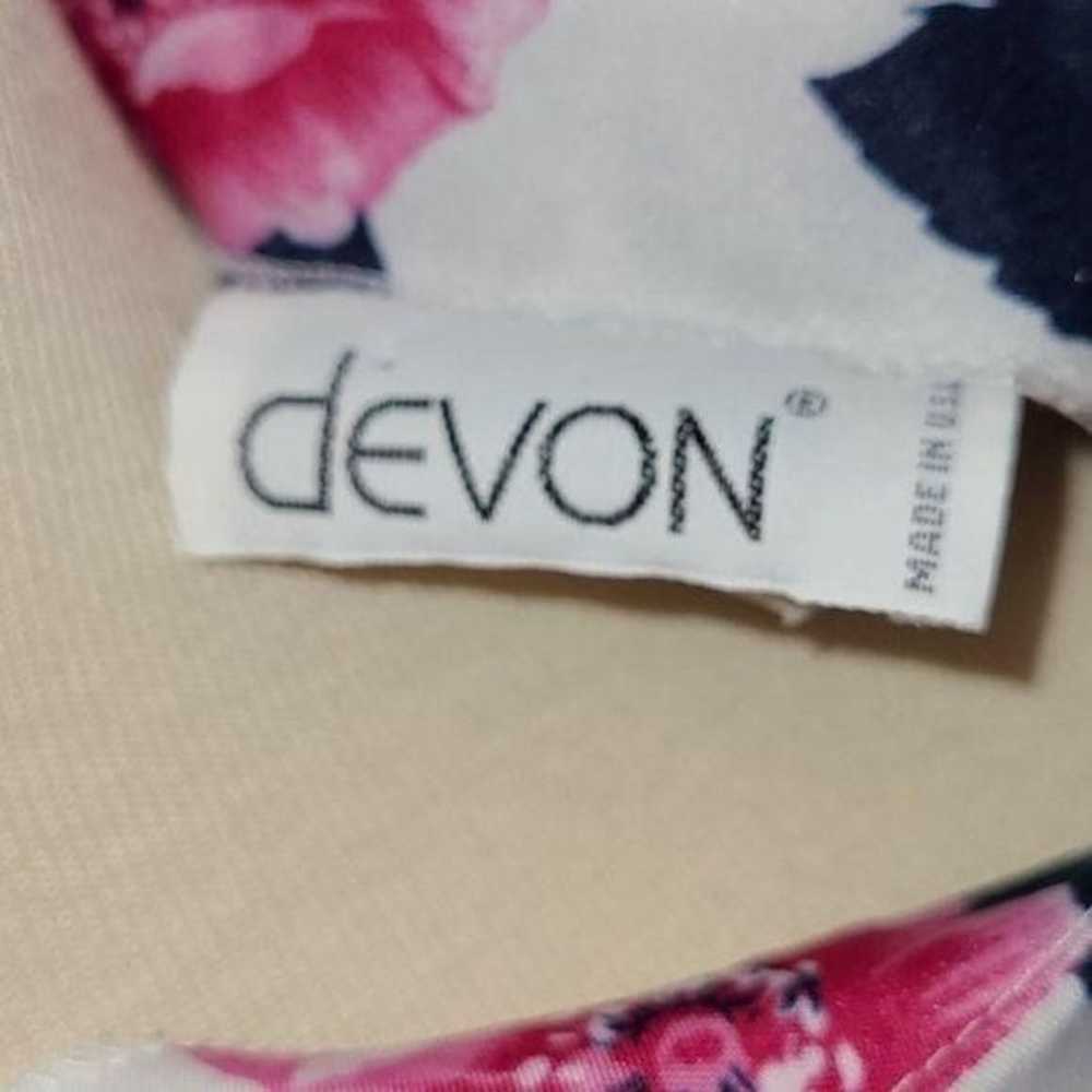 Vintage Devon Plus Size 16 Pleated Front Pink Nav… - image 4