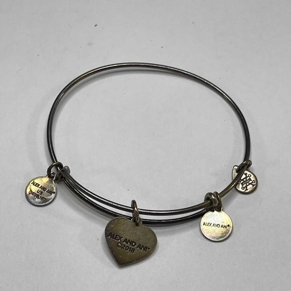 Alex and Ani signed dangle charm bracelet with he… - image 2