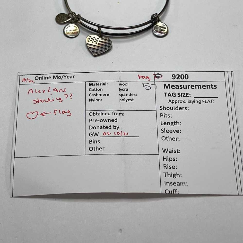 Alex and Ani signed dangle charm bracelet with he… - image 4