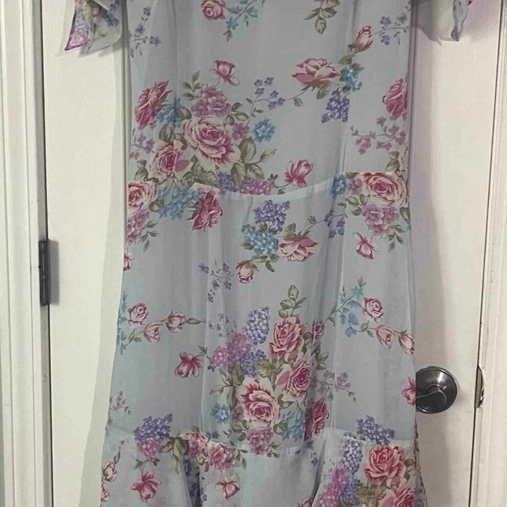 Mary McFadden floral print long dress size 12 - image 5