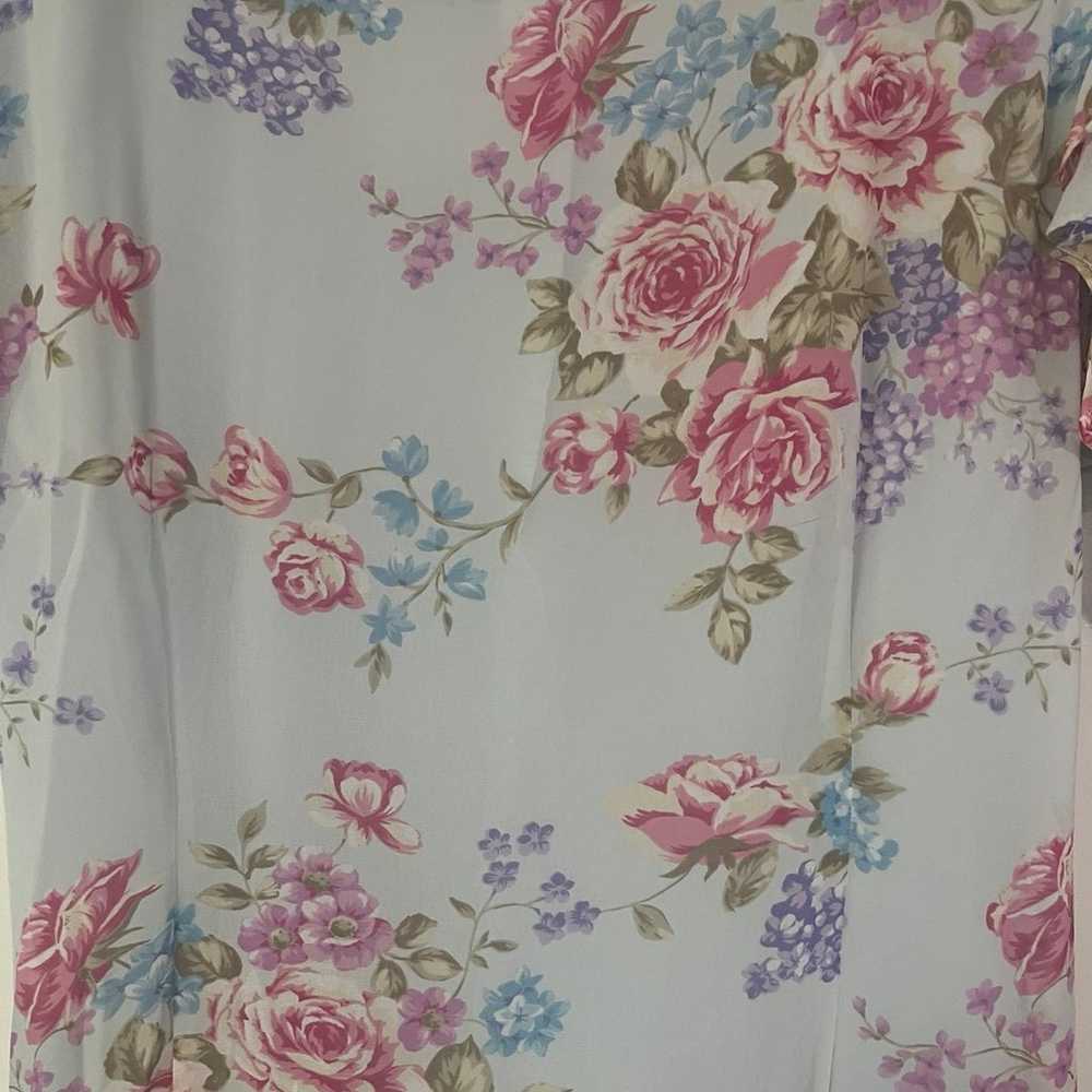 Mary McFadden floral print long dress size 12 - image 6