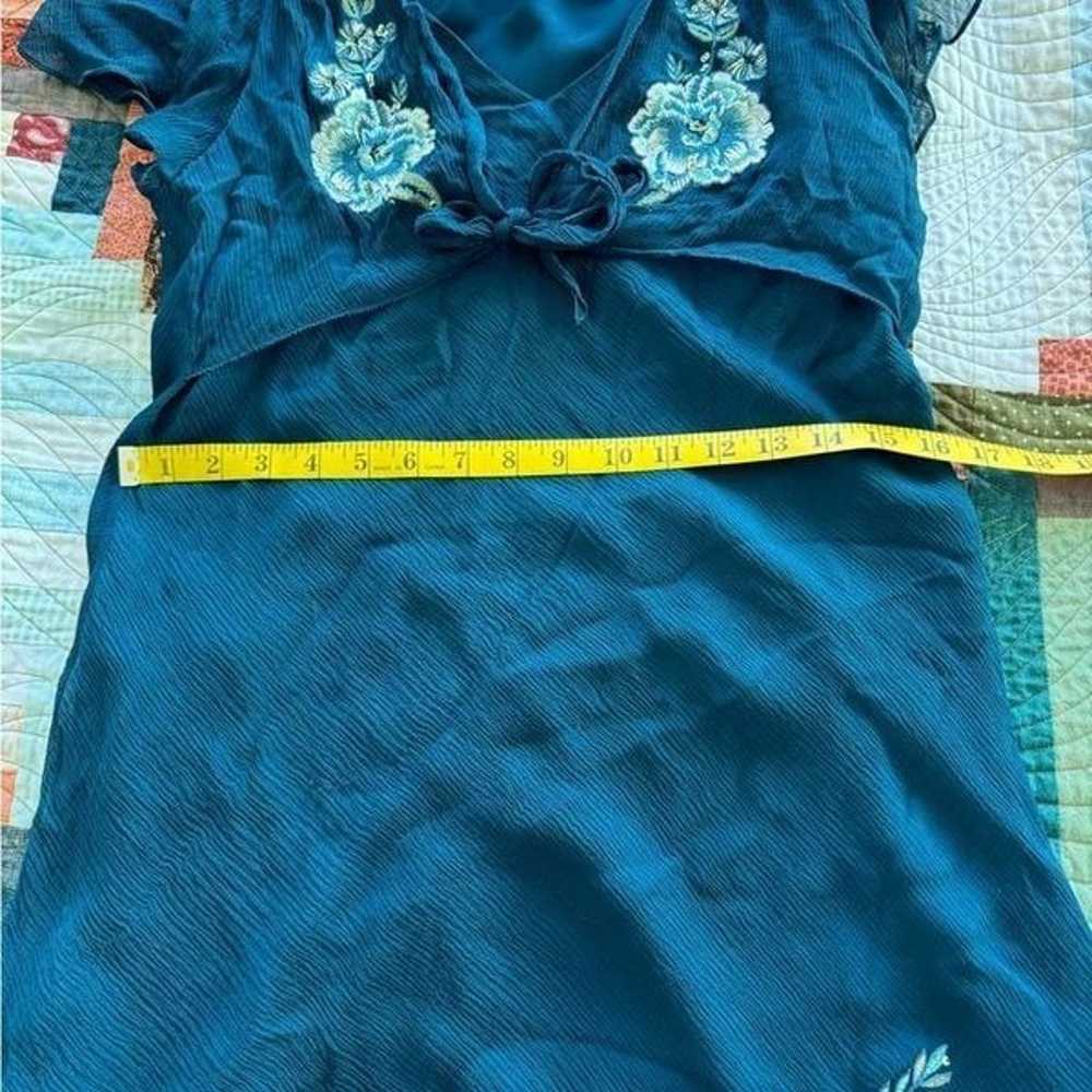 Beautiful Vintage Floral Blue Formal Dress - image 8