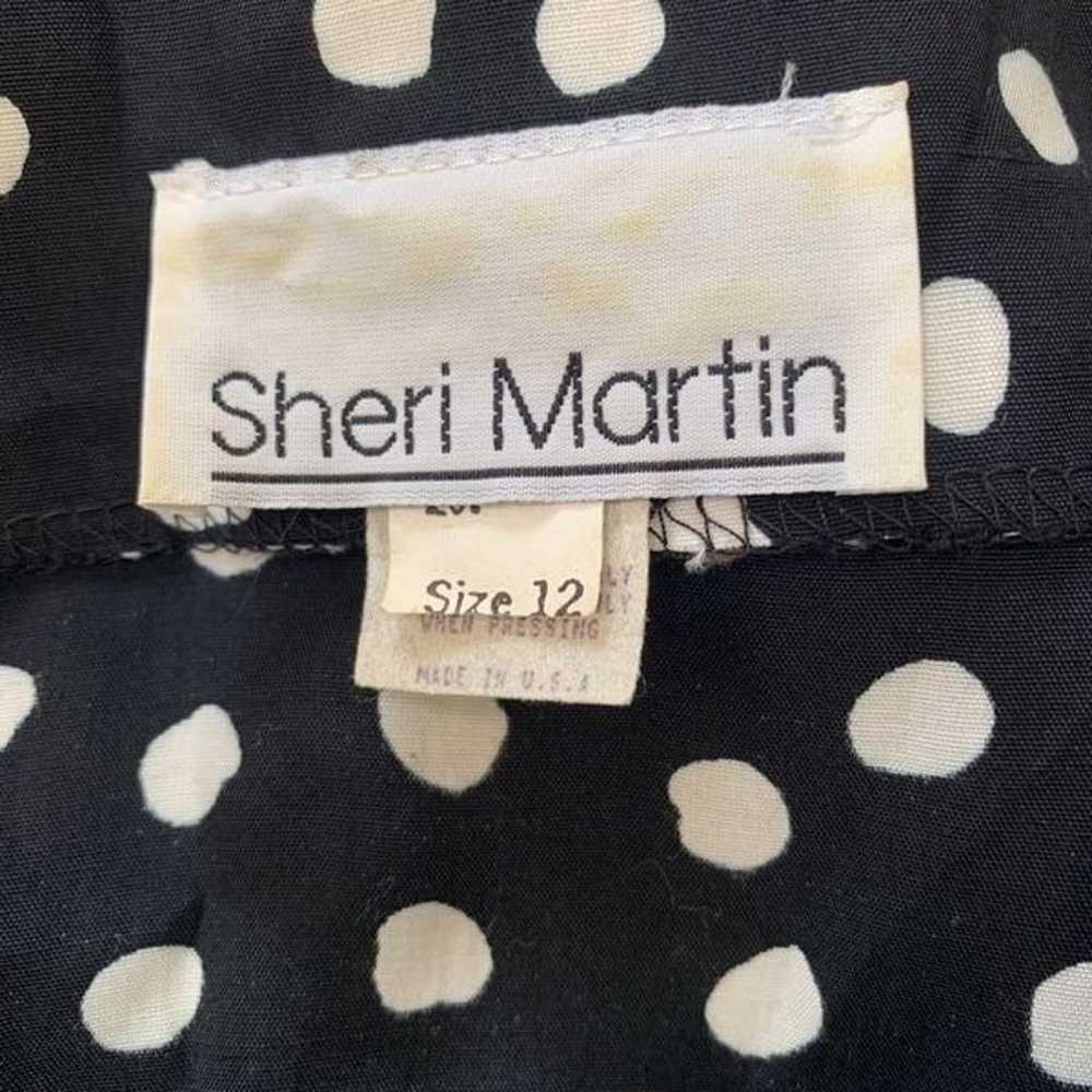 Vintage Sheri Martin Dress Sleeveless Black White… - image 10