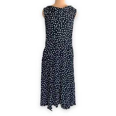 Vintage Sheri Martin Dress Sleeveless Black White… - image 1
