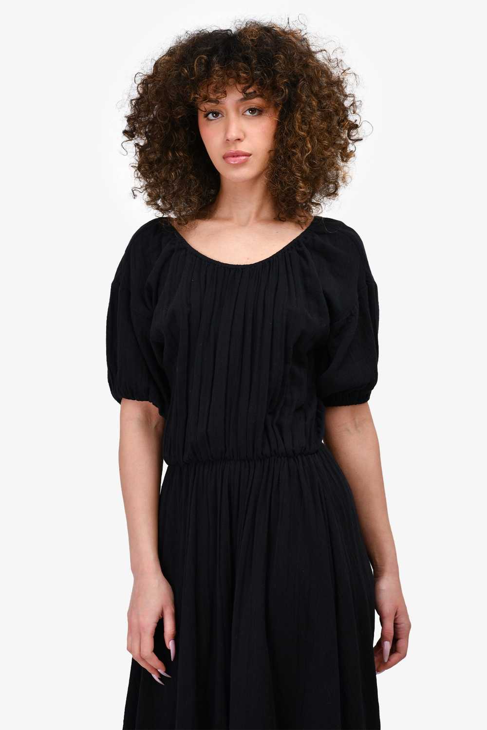 Rhode Black Cotton Muslin 'Frida' Maxi Dress Size… - image 3
