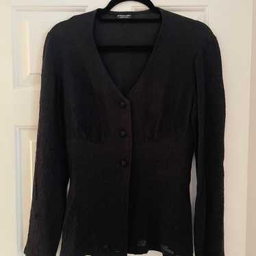 Black vintage Philippe Adec evening jacket or car… - image 1