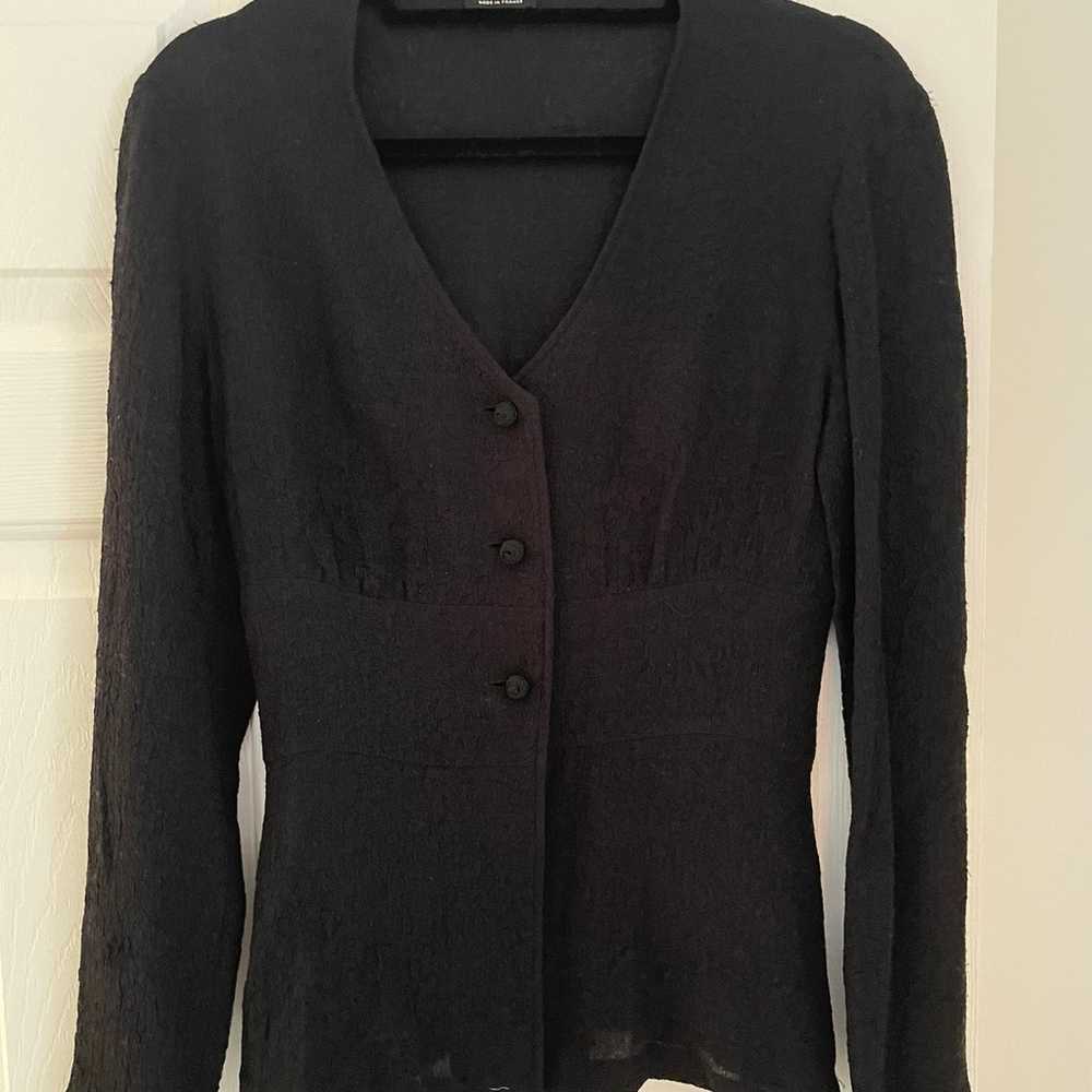 Black vintage Philippe Adec evening jacket or car… - image 2
