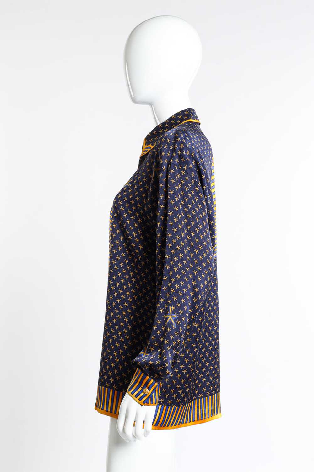 ESCADA Pharaoh Star Print Silk Blouse - image 2