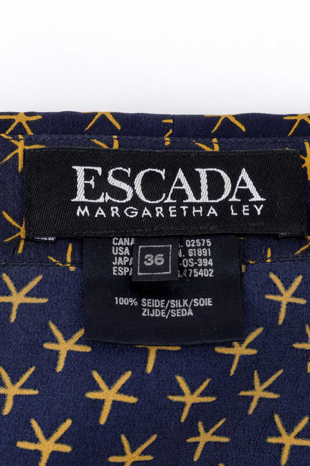 ESCADA Pharaoh Star Print Silk Blouse - image 9