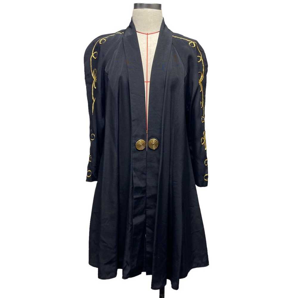 Vintage Sheena Fashions Womens Size 14 Black Gold… - image 2