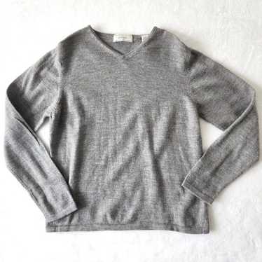 Vintage Lord & Taylor Gray Merino Wool Sweater La… - image 1