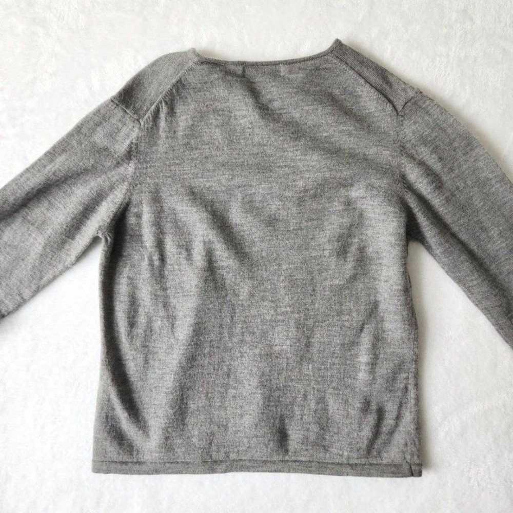 Vintage Lord & Taylor Gray Merino Wool Sweater La… - image 6