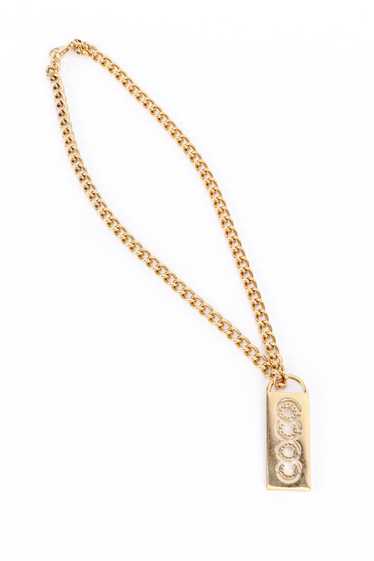 CHANEL Coco Tag Pendant Necklace