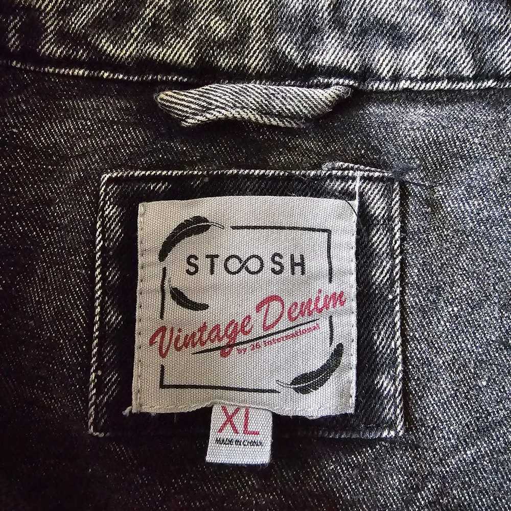 Stoosh Vintage Denim Cropped Jacket Size XL Washe… - image 6