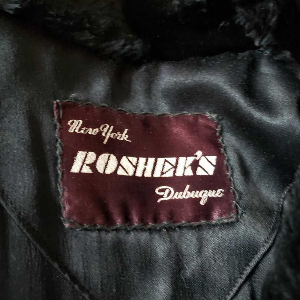 40s/50s Black Fur Overcoat - image 4