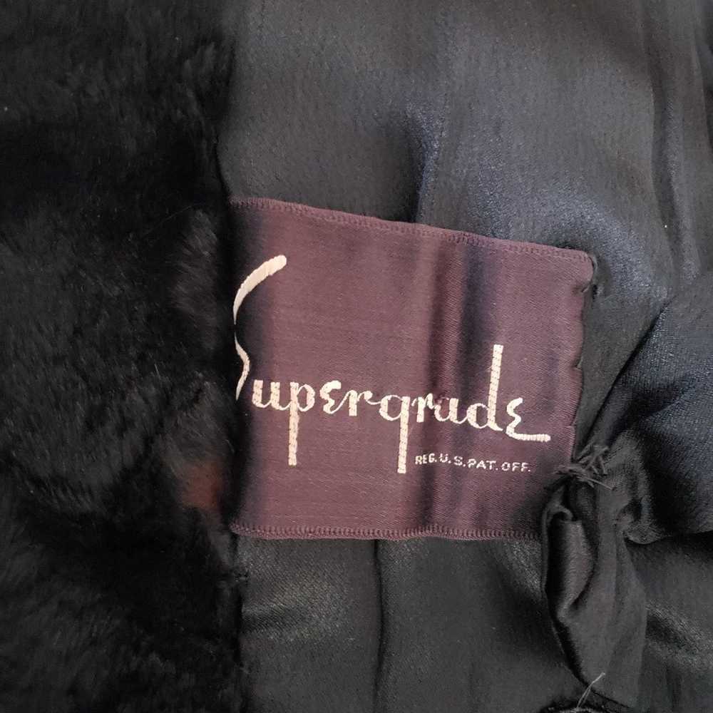 40s/50s Black Fur Overcoat - image 5