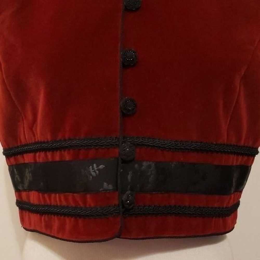 Equator Red Velvet Vest Vintage Christmas Vest Sp… - image 2