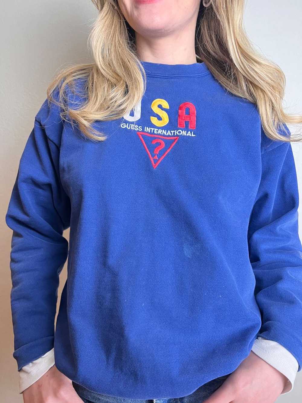 Guess Royal Blue USA Crew Neck (XS) | Used,… - image 2