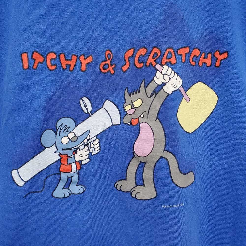Itchy And Scratchy T Shirt The Simpsons Large Vtg… - image 2
