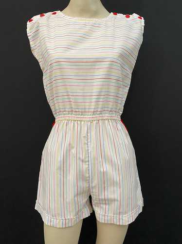 80s Mister Noah Rainbow Striped Romper