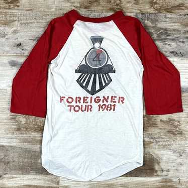VTG 80s Foreigner 4 Tour 1981 Raglan T-Shirt Size 