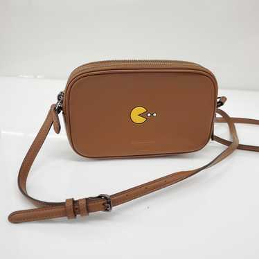 Coach PAC-MAN Limited Edition Brown Leather Crossb
