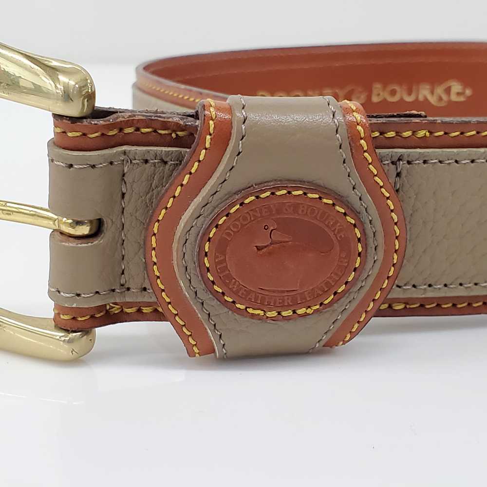 Dooney & Bourke Beige Pebble Leather Belt Size M … - image 2