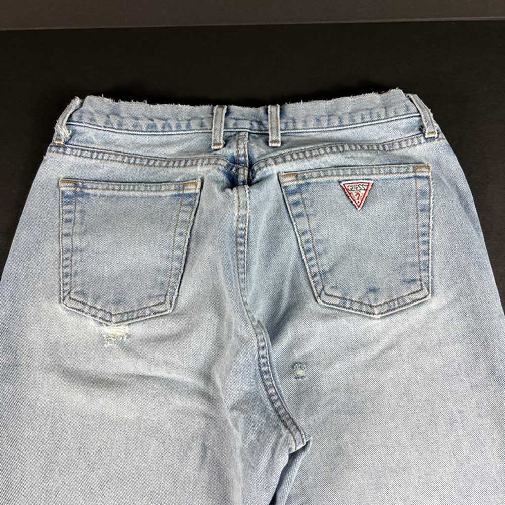 VTG 90s Guess Jeans Men 31* Slim Fit Tapered Blue… - image 9