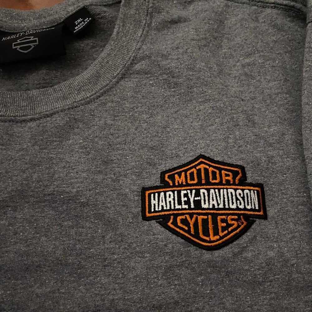 Vintage Embroidered Harley Davidson Crew Neck - image 2