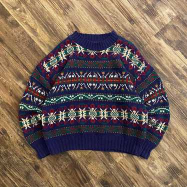 Vintage 1990s Colorful Pattern Sweater