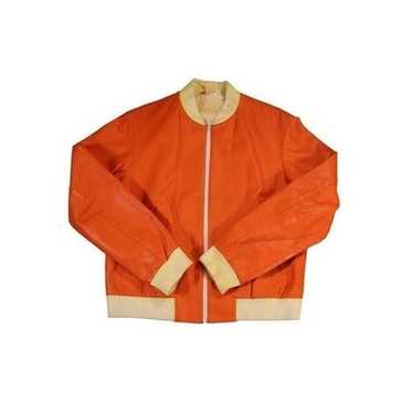 Vintage Prada Orange Leather Jacket - image 1