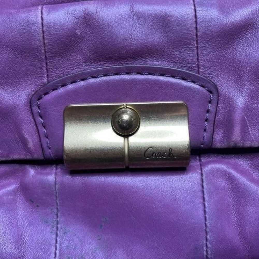 Coach Kristin Women's Purple Leather Convertible … - image 4