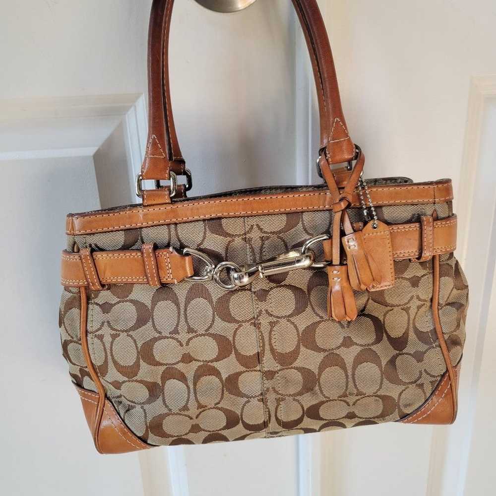 Coach Vintage Hampton Signature Satchel Shoulder … - image 12