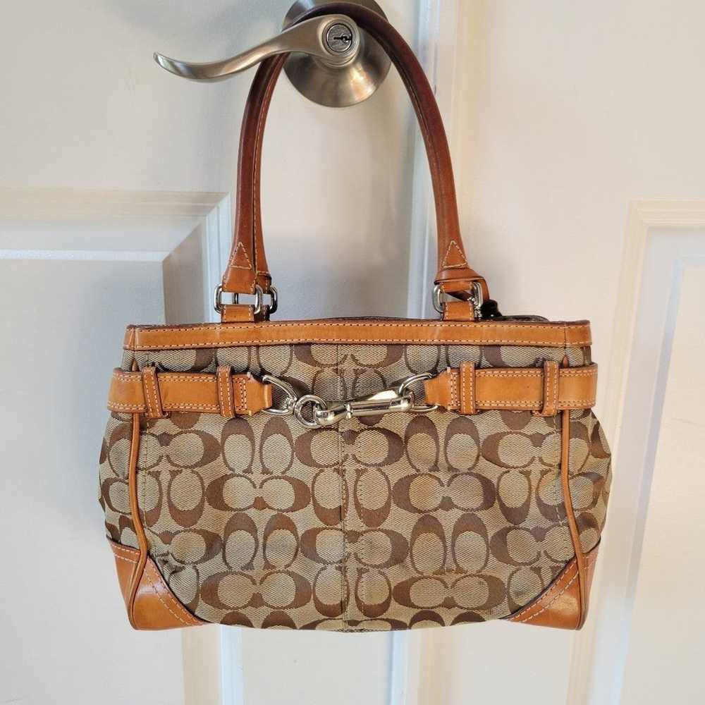 Coach Vintage Hampton Signature Satchel Shoulder … - image 1