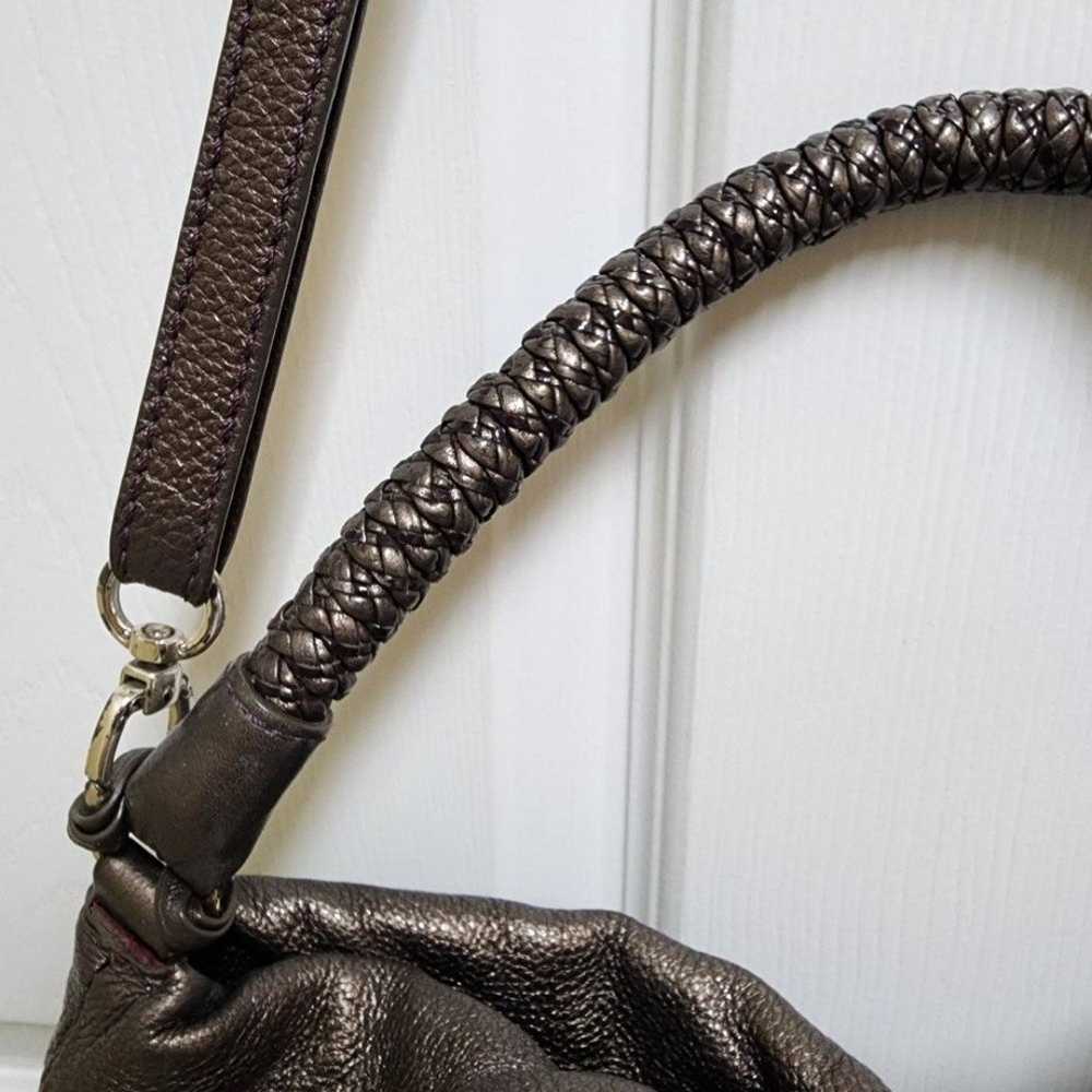 Brighton Handbag Pewter Leather Hidden Compartmen… - image 11