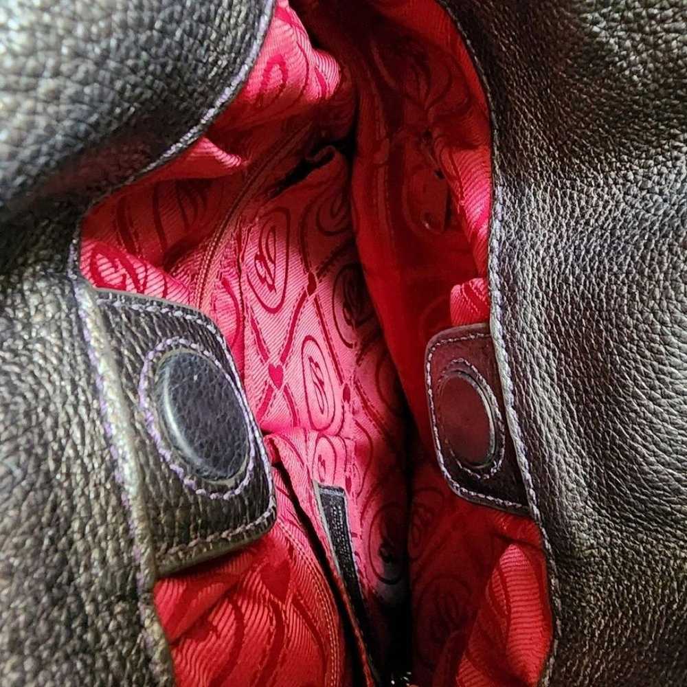 Brighton Handbag Pewter Leather Hidden Compartmen… - image 12