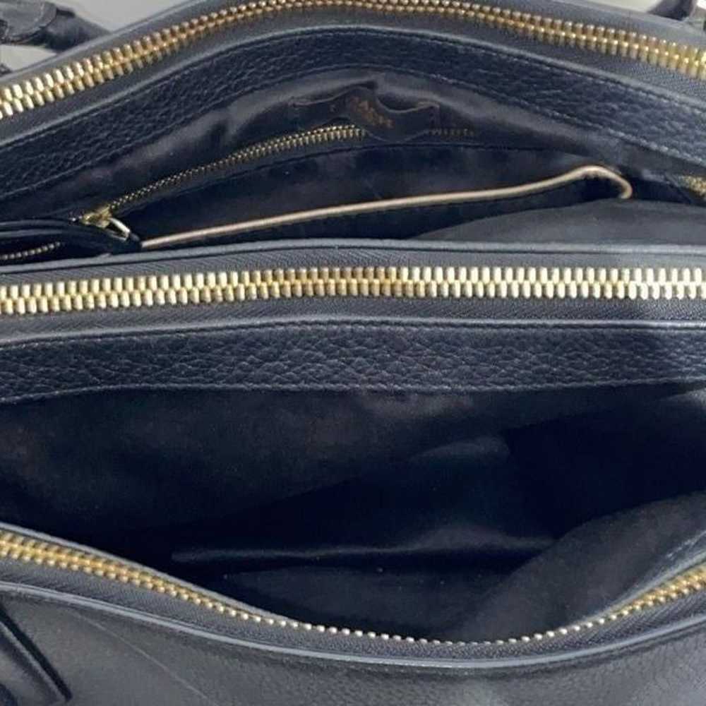 Coach Borough Bag, Medium, Black Polished Calfski… - image 5