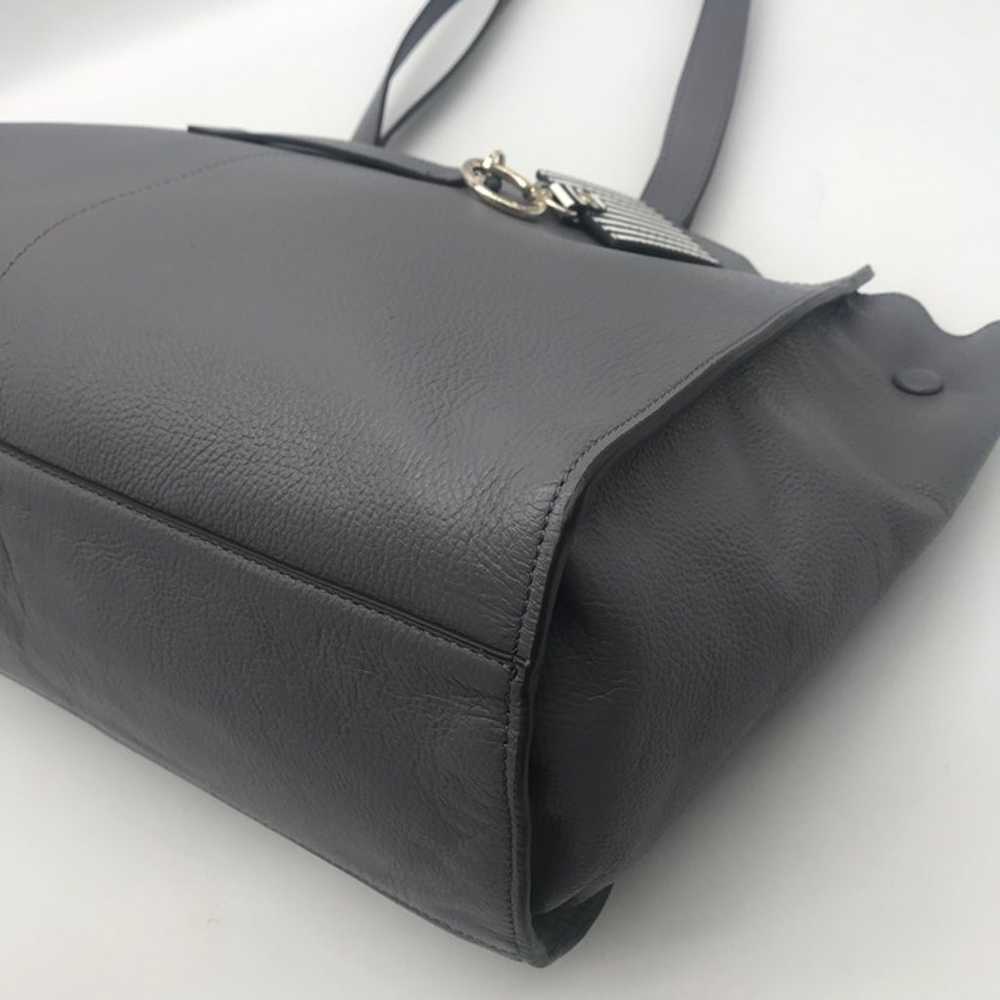 Henri Bendel The Influencer Gray Leather Tote Bag - image 6