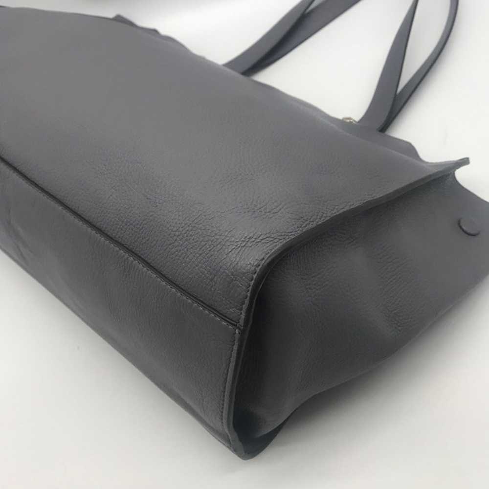 Henri Bendel The Influencer Gray Leather Tote Bag - image 7
