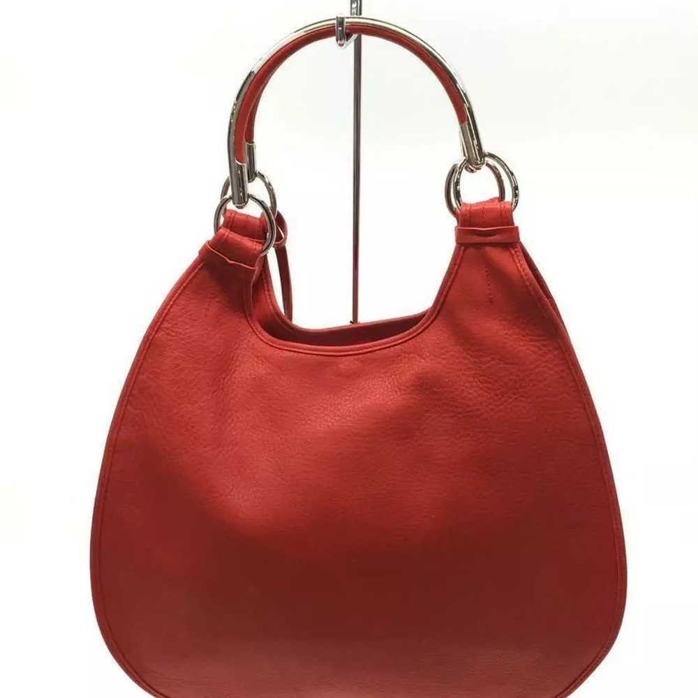 Christian Dior Cherry Red handbag Sheepskin Saddl… - image 4