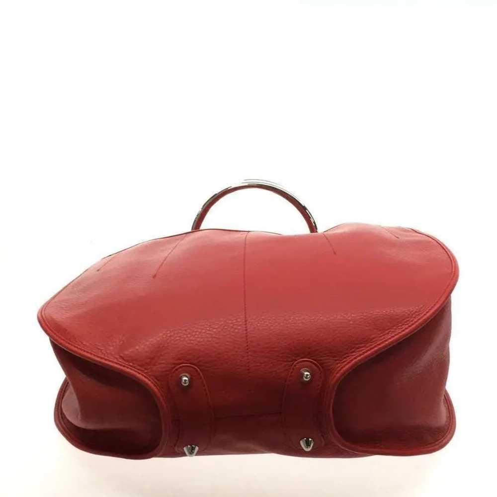 Christian Dior Cherry Red handbag Sheepskin Saddl… - image 5