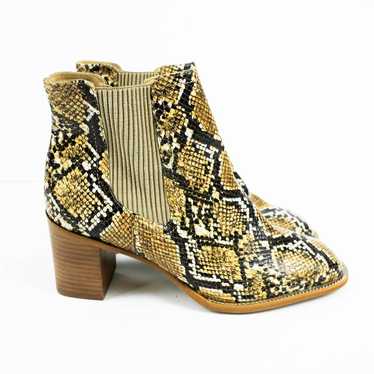 Vince Camuto Yellow Beige Leather Heel Ankle Boot… - image 1
