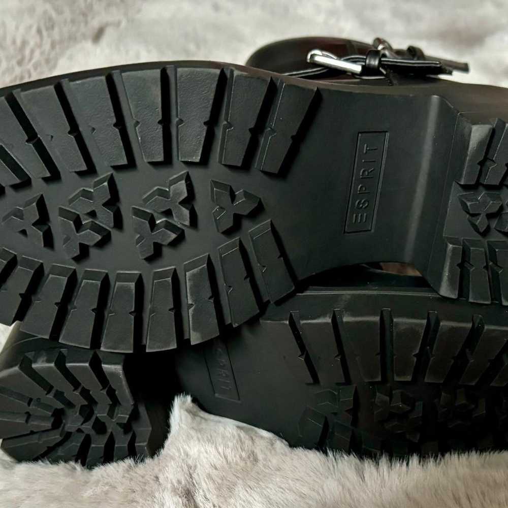 Esprit Vegan Leather Moto Boots Size 7 - image 6