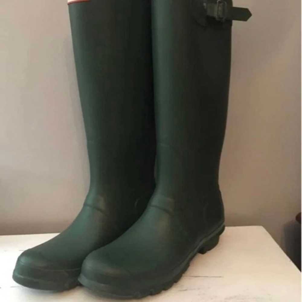 Hunter Original Tall Rain Boots in Green - image 3