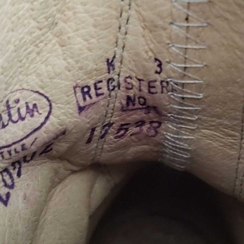 Vintage Justin Stone Gray Leather Roper Boots Siz… - image 11