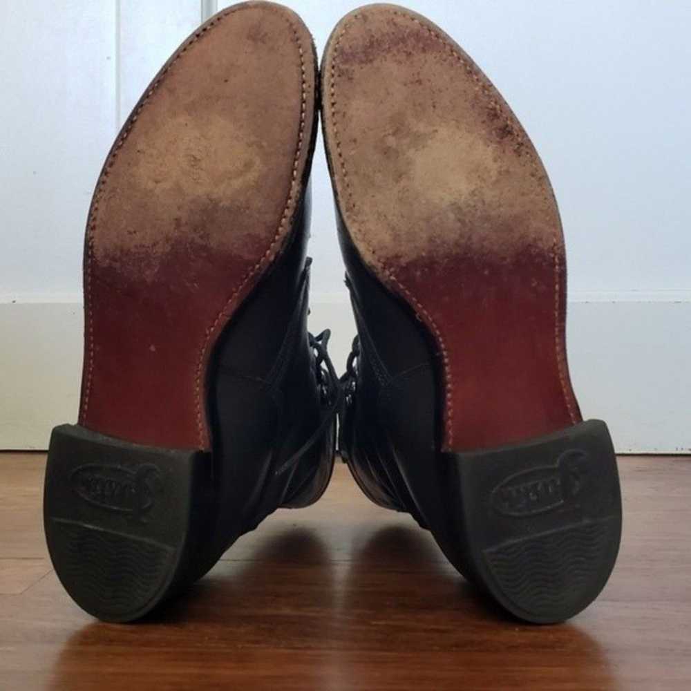 Vintage Justin Stone Gray Leather Roper Boots Siz… - image 9