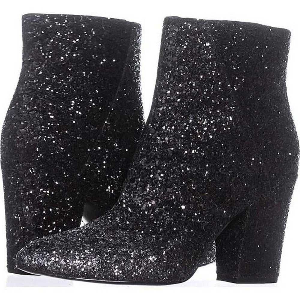 Nine West Savitra Black Glitter Ankle Boot - image 1