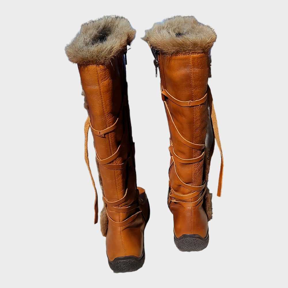 Elle Brown Faux Fur boots y2k - image 4