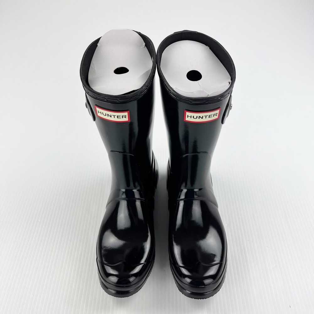 Hunter Original Short Black Gloss Rain Boots Shoe… - image 3