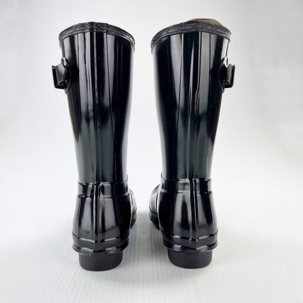 Hunter Original Short Black Gloss Rain Boots Shoe… - image 5